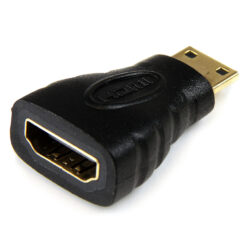 StarTech.com Mini HDMI naar HDMI Adapter, 4K High Speed HDMI Adapter, 4K 30Hz Ultra HD High Speed HDMI Adapter, HDMI 1.4, Vergulde Connectors, UHD Mini HDMI Adapter 4K, Zwart - Afbeelding 2