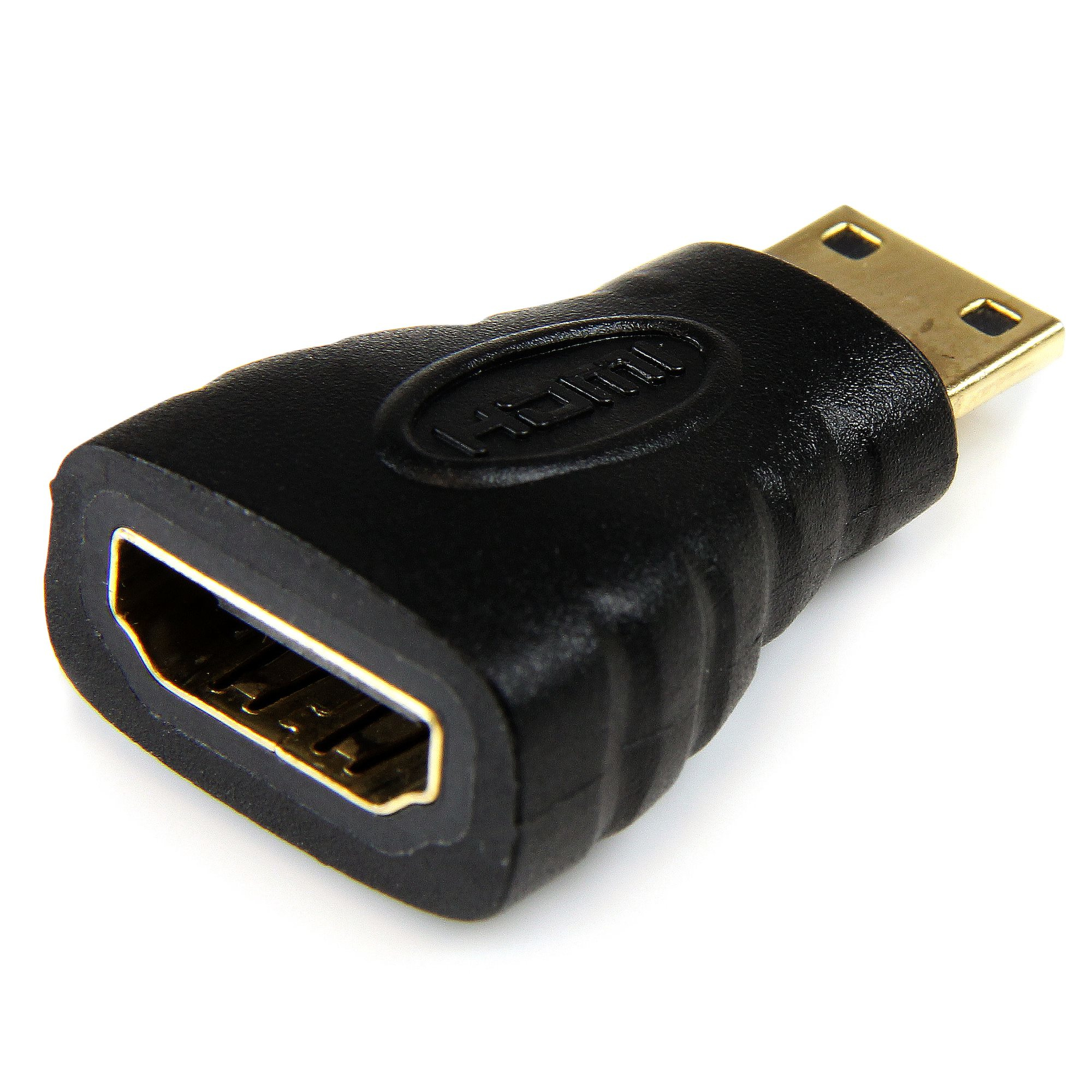 StarTech.com Mini HDMI naar HDMI Adapter, 4K High Speed HDMI Adapter, 4K 30Hz Ultra HD High Speed HDMI Adapter, HDMI 1.4, Vergulde Connectors, UHD Mini HDMI Adapter 4K, Zwart - Afbeelding 2