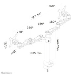 Neomounts FPMA-D935DG Monitorarm 10-27" - Afbeelding 7