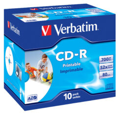 Verbatim CD-R AZO Wide Inkjet Printable 700 MB 52x 10 stuk(s) - Afbeelding 2