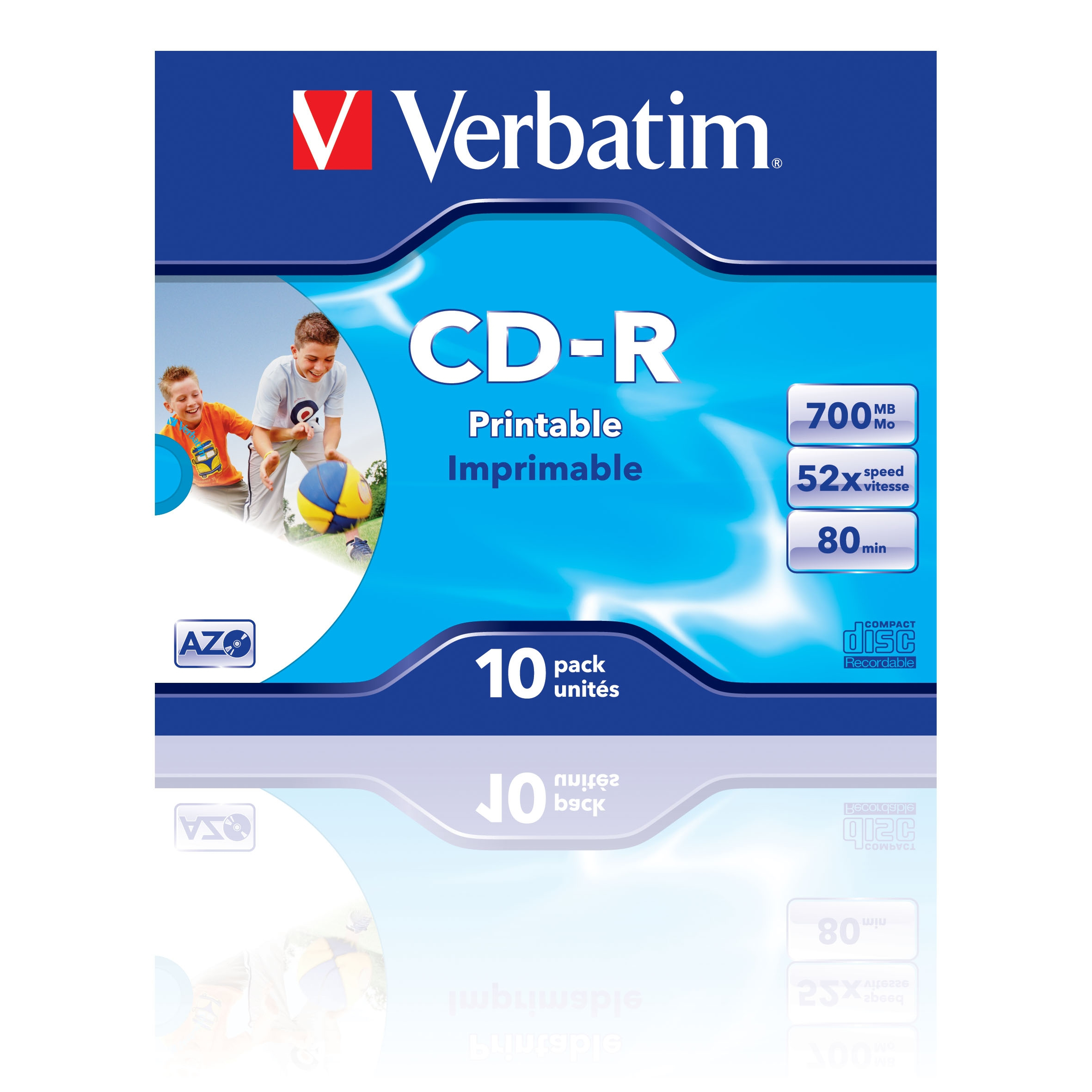 Verbatim CD-R AZO Wide Inkjet Printable 700 MB 52x 10 stuk(s) - Afbeelding 3