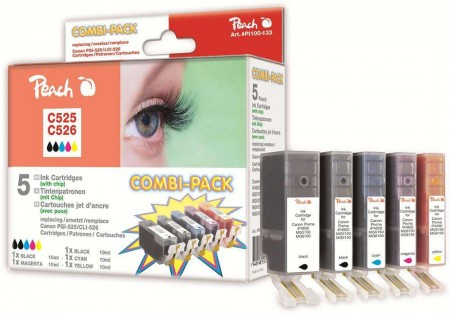 Peach PI100-133 inktcartridge 5 stuk(s) Zwart, Cyaan, Magenta, Geel - Afbeelding 2