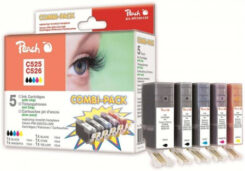 Peach PI100-133 inktcartridge 5 stuk(s) Zwart, Cyaan, Magenta, Geel