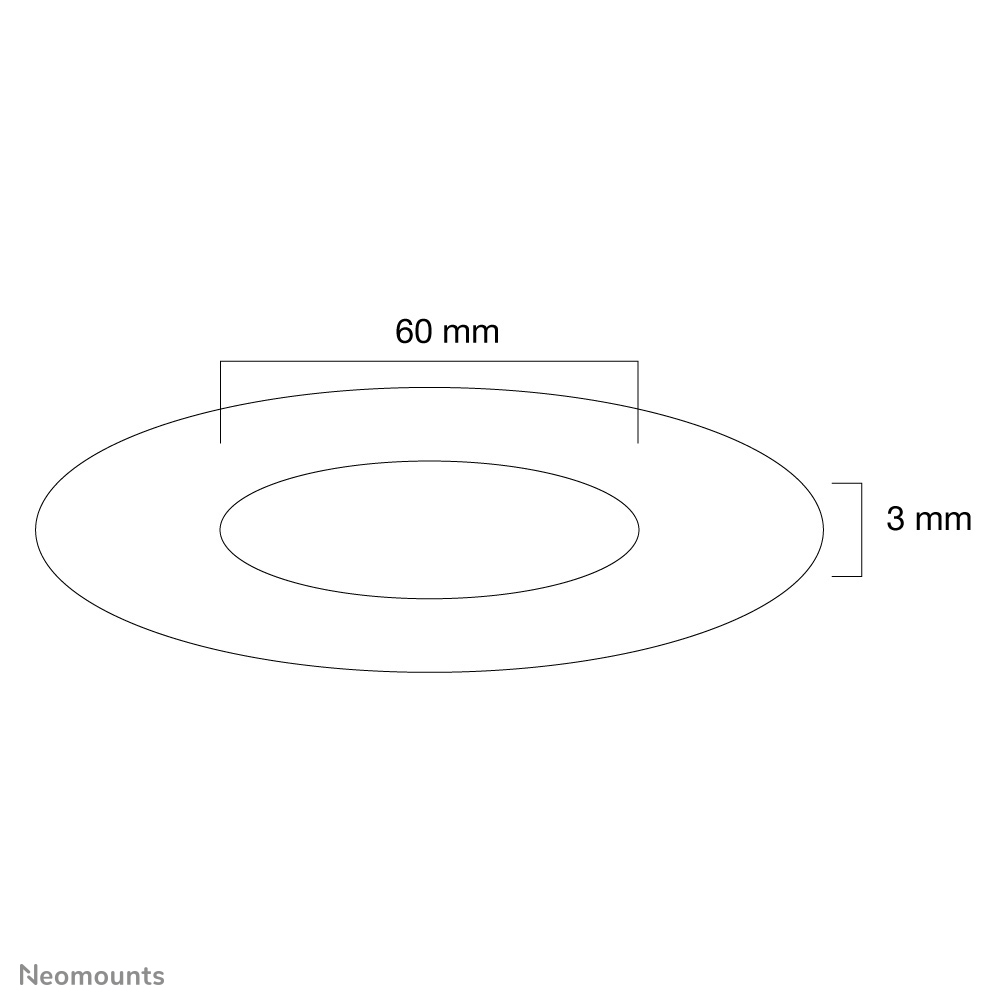 Neomounts FPMA-CRS6 Afdekrozet - diam. 60 mm - Afbeelding 3
