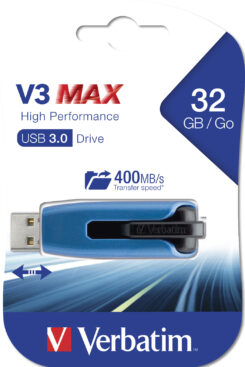 Verbatim V3 MAX - USB-Stick 3.0 32 GB - Blauw - Afbeelding 6
