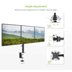 Techly ICA-LCD 482-T flat panel bureau steun 61 cm (24") Zwart - Afbeelding 6