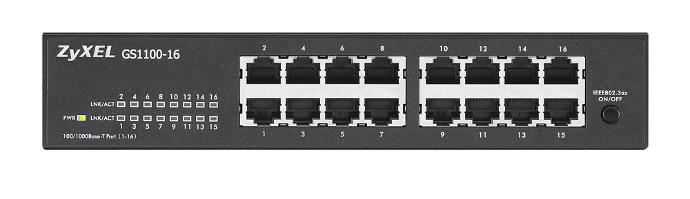 Zyxel GS1100-16 Unmanaged Gigabit Ethernet (10/100/1000) Zwart - Afbeelding 4