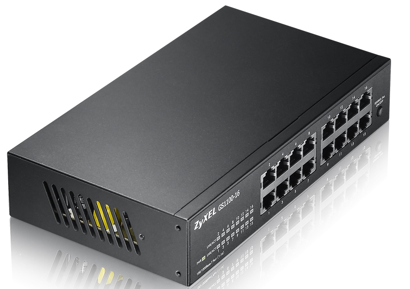 Zyxel GS1100-16 Unmanaged Gigabit Ethernet (10/100/1000) Zwart - Afbeelding 3