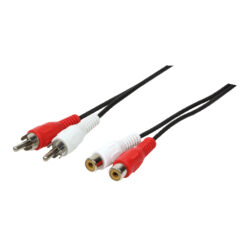 LogiLink 2xRCA - 2xRCA, 5m audio kabel Zwart - Afbeelding 2