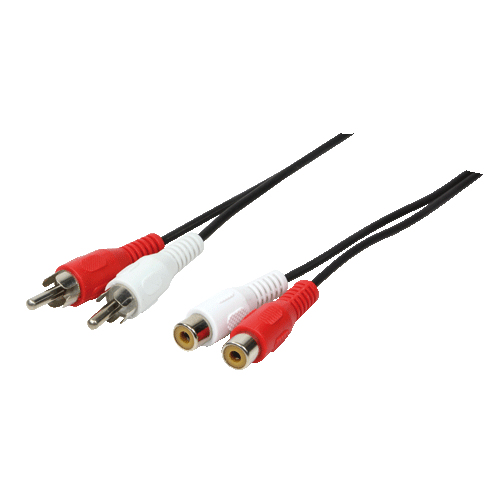 LogiLink 2xRCA - 2xRCA, 5m audio kabel Zwart - Afbeelding 2