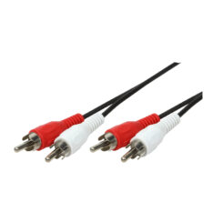 LogiLink 2xRCA - 2xRCA, 5m audio kabel Zwart - Afbeelding 2