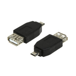 LogiLink AU0029 tussenstuk voor kabels USB 2.0 Micro-B USB 2.0-A Zwart - Afbeelding 2