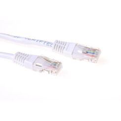 ACT Witte 1 meter U/UTP CAT6A patchkabels met RJ45 connectoren