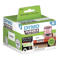 DYMO originele Duurzame LabelWriter labels | 59 mm x 102 mm | Witte Poly | 300 zelfklevende etiketten | Stevige labels voor de LabelWriter labelprinters - Afbeelding 2