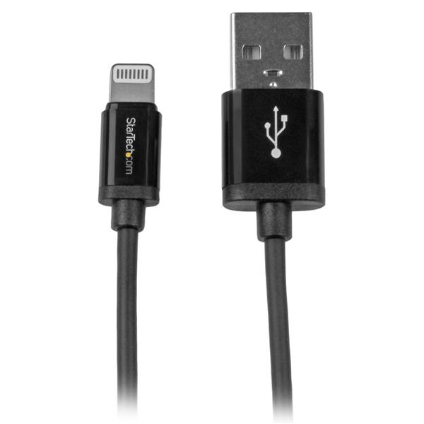 StarTech.com 1 m zwarte Apple 8-polige Lightning connector naar USB-kabel voor iPhone / iPod / iPad - Afbeelding 2