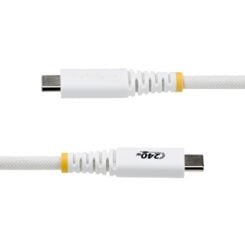 StarTech.com 3m USB-C Oplaadkabel, Duurzaam en Ultra-flexibel, 240W(5A) PD EPR, USB 2.0 Laptop Laadkabel, USB-IF Gecertificeerd, Robuuste USB-C Oplaadkabel - Wit - Afbeelding 4