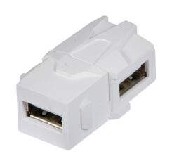 Lindy 60491 tussenstuk voor kabels USB 2.0 A Wit - Afbeelding 2