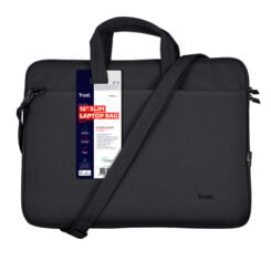 Trust Bologna Laptop Sleeve 16 inch - Laptop sleeve – Voor laptops tot 16 inch – Gerecycled polyester – Zwart - Afbeelding 7