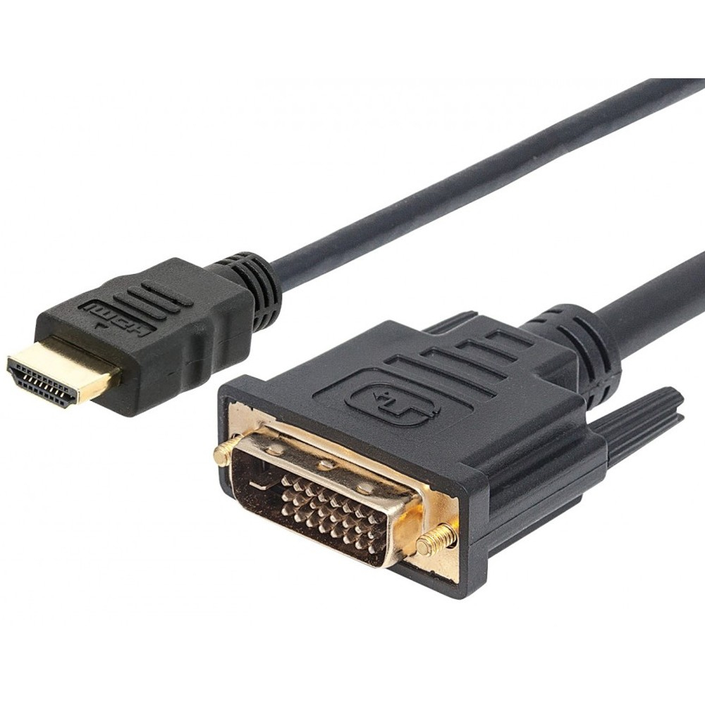 Techly 1.0m HDMI - DVI-D M/M 1 m Zwart - Afbeelding 2