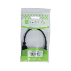 Techly 0.2m USB 2.0 Micro B - USB 2.0 A M/F USB-kabel 0,2 m Micro-USB B USB A 0,48 Gbit/s Zwart - Afbeelding 3