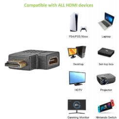 Techly HDMI M/F 270° Zwart - Afbeelding 5