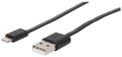 Manhattan 393966 Lightning-kabel 0,9 m Zwart