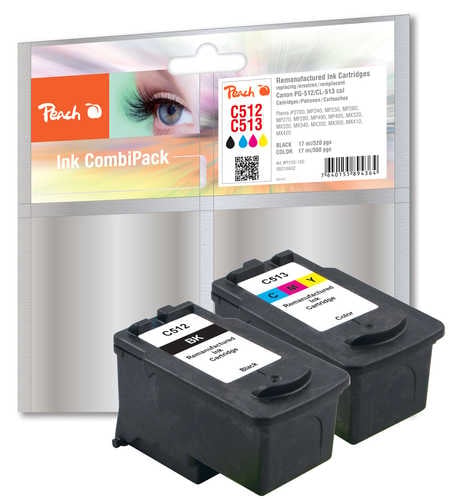 Peach 316602 inktcartridge 2 stuk(s) Zwart, Cyaan, Magenta, Geel - Afbeelding 2