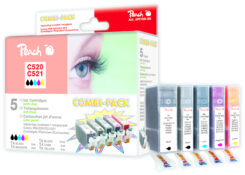 Peach 313555 inktcartridge 5 stuk(s) Zwart, Cyaan, Magenta, Geel