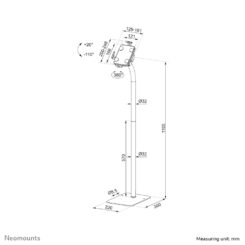 Neomounts FL15-625BL1 Tablet vloerstandaard 7.9-11" - vergrendelbaar - universeel - Afbeelding 20
