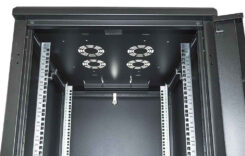 Intellinet 19" netwerkkast vrijstaand, 22U, 600x800 mm (breedte x diepte), zwart, bouwpakket (flatpack), max. 1500 kg, meerpuntsdeurslot, 1 slot per zijpaneel, bruikbare diepte 123–573 mm, IP20, staal - Afbeelding 7