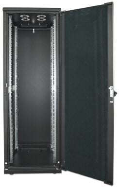 Intellinet 19" netwerkkast vrijstaand, 32U, 600x600 mm (breedte x diepte), zwart, bouwpakket (flatpack), max. 1500 kg, meerpuntsdeurslot, 1 slot per zijpaneel, bruikbare diepte 123–373 mm, IP20, staal - Afbeelding 6