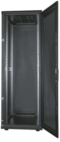 Intellinet 19" serverkast vrijstaand, 42U, 800x1000 mm (breedte x diepte), zwart, voorgemonteerd, max. 1500 kg, meerpuntsdeurslot, 1 slot per zijpaneel, bruikbare diepte 123–773 mm, IP20, staal - Afbeelding 6