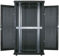 Intellinet 19" serverkast vrijstaand, 42U, 800x1000 mm (breedte x diepte), zwart, bouwpakket (flatpack), max. 1500 kg, meerpuntsdeurslot, 1 slot per zijpaneel, bruikbare diepte 123–773 mm, IP20, staal - Afbeelding 9