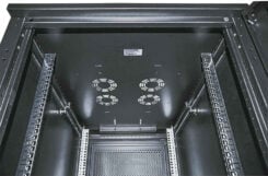 Intellinet 19" serverkast vrijstaand, 42U, 800x1000 mm (breedte x diepte), zwart, bouwpakket (flatpack), max. 1500 kg, meerpuntsdeurslot, 1 slot per zijpaneel, bruikbare diepte 123–773 mm, IP20, staal - Afbeelding 7