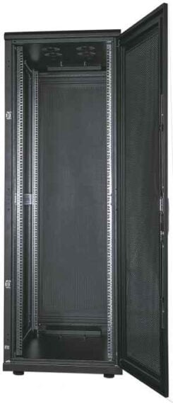Intellinet 19" serverkast vrijstaand, 42U, 800x1000 mm (breedte x diepte), zwart, bouwpakket (flatpack), max. 1500 kg, meerpuntsdeurslot, 1 slot per zijpaneel, bruikbare diepte 123–773 mm, IP20, staal - Afbeelding 6