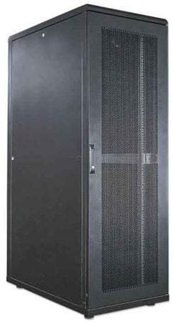 Intellinet 19" serverkast vrijstaand, 42U, 800x1000 mm (breedte x diepte), zwart, bouwpakket (flatpack), max. 1500 kg, meerpuntsdeurslot, 1 slot per zijpaneel, bruikbare diepte 123–773 mm, IP20, staal - Afbeelding 3