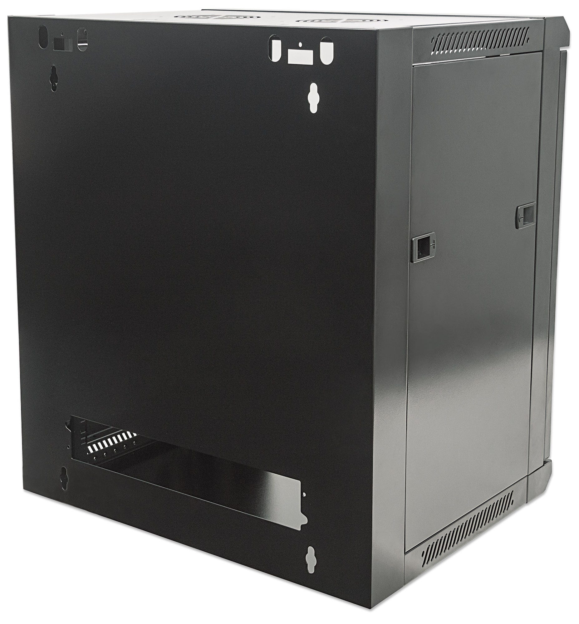 Intellinet 19" netwerkkast wand (standaard), 12U, 600 mm diep, zwart, bouwpakket, max. 60 kg, bruikbare diepte 410 mm, metalen & glazen deur, afneembare zijpanelen, montagemateriaal niet inbegrepen - Afbeelding 6