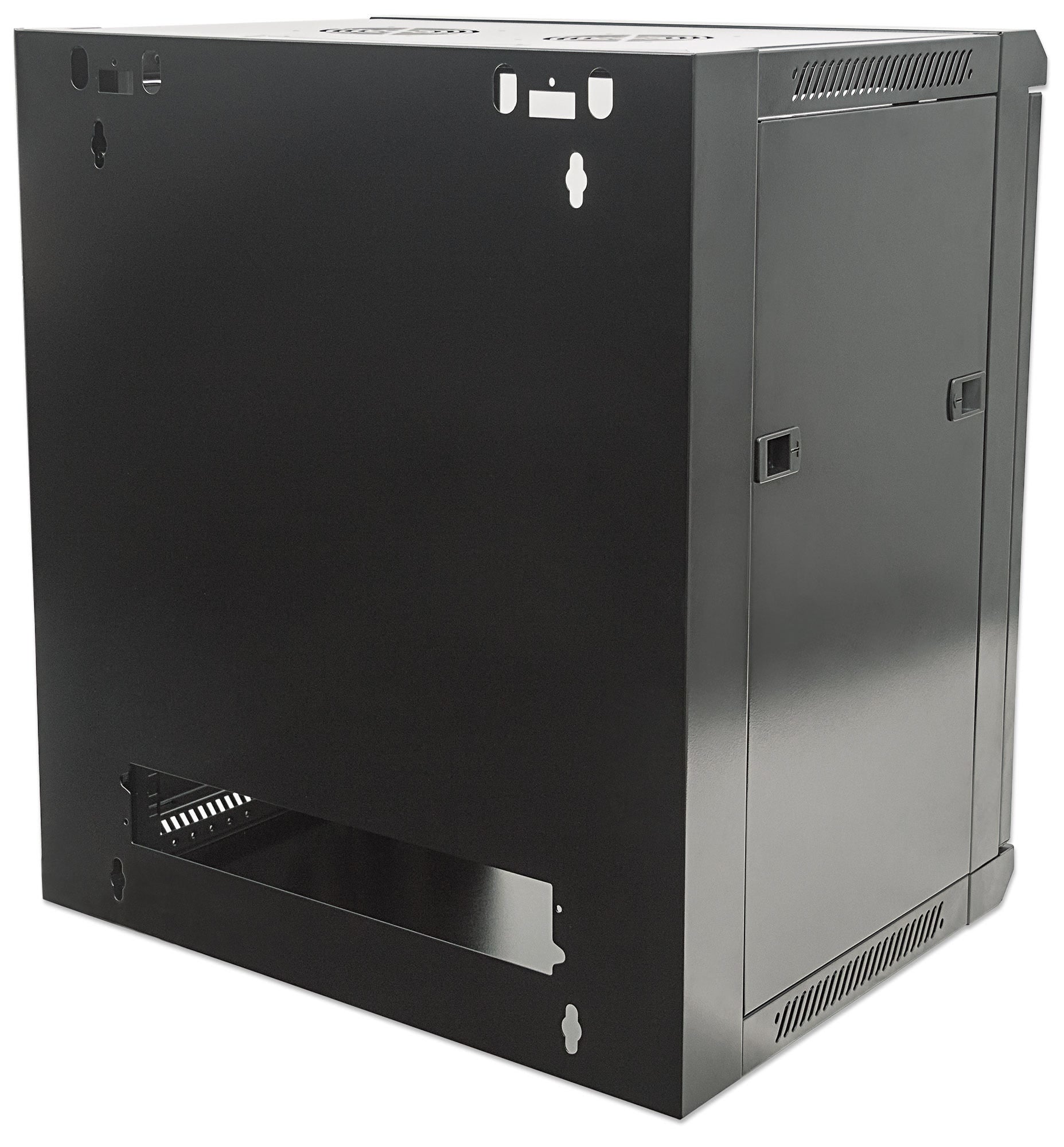 Intellinet 19" netwerkkast wand (standaard), 12U, 450 mm diep, zwart, bouwpakket, max. 60 kg, bruikbare diepte 270–350 mm, metalen & glazen deur, afneembare zijpanelen, montagemateriaal niet inbegrepen - Afbeelding 6