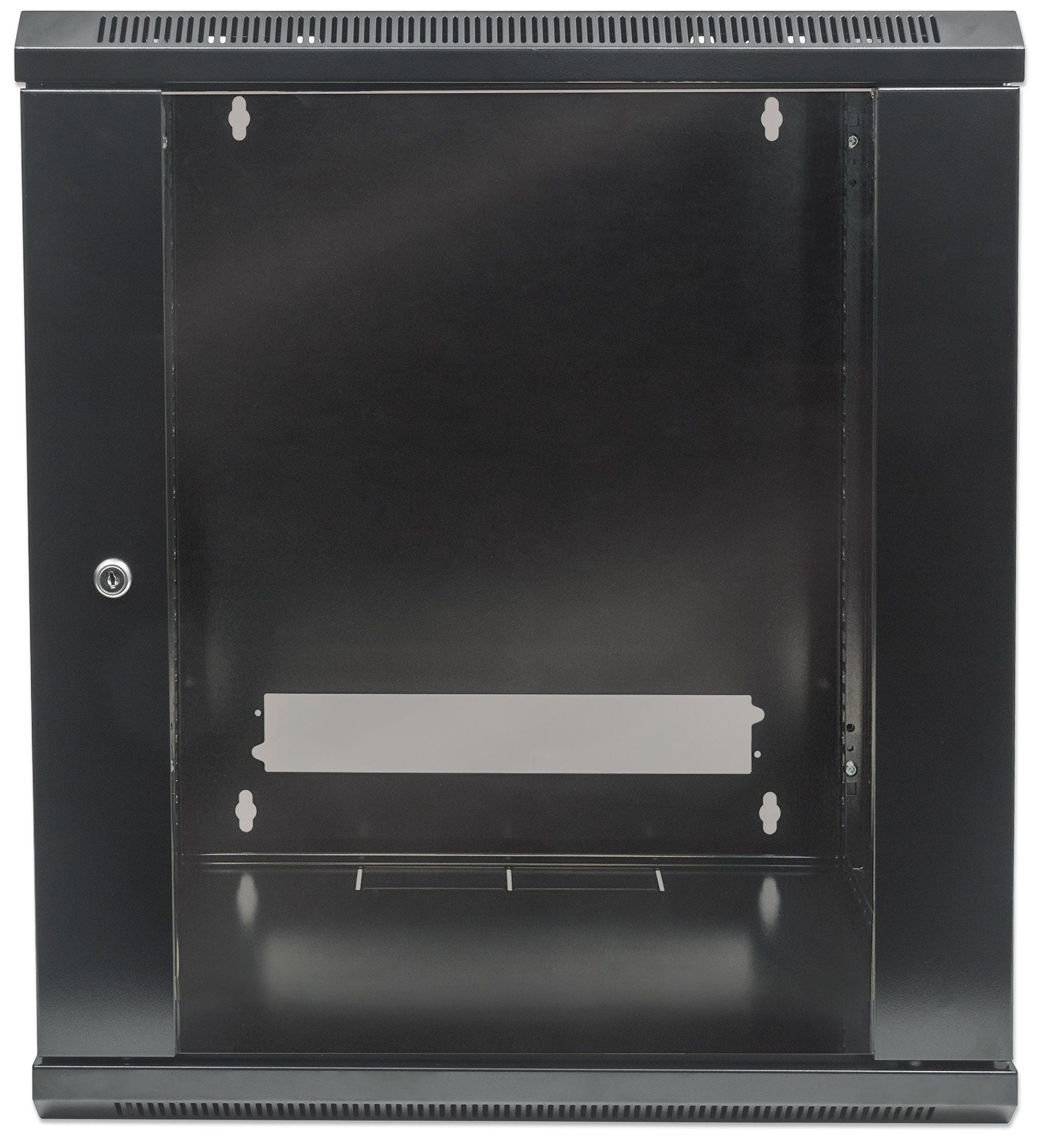 Intellinet 19" netwerkkast wand (standaard), 12U, 600 mm diep, zwart, bouwpakket, max. 60 kg, bruikbare diepte 410 mm, metalen & glazen deur, afneembare zijpanelen, montagemateriaal niet inbegrepen - Afbeelding 4