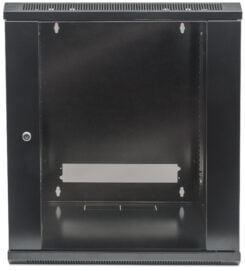 Intellinet 19" netwerkkast wand (standaard), 12U, 450 mm diep, zwart, bouwpakket, max. 60 kg, bruikbare diepte 270–350 mm, metalen & glazen deur, afneembare zijpanelen, montagemateriaal niet inbegrepen - Afbeelding 4