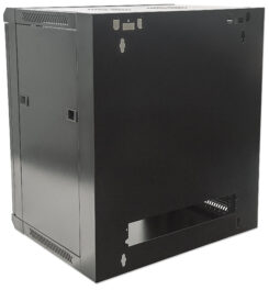 Intellinet 19" netwerkkast wand (standaard), 12U, 600 mm diep, zwart, bouwpakket, max. 60 kg, bruikbare diepte 410 mm, metalen & glazen deur, afneembare zijpanelen, montagemateriaal niet inbegrepen - Afbeelding 7