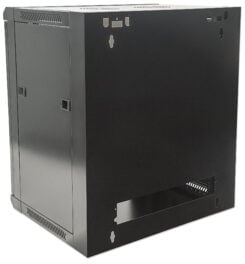 Intellinet 19" netwerkkast wand (standaard), 12U, 450 mm diep, zwart, bouwpakket, max. 60 kg, bruikbare diepte 270–350 mm, metalen & glazen deur, afneembare zijpanelen, montagemateriaal niet inbegrepen - Afbeelding 7