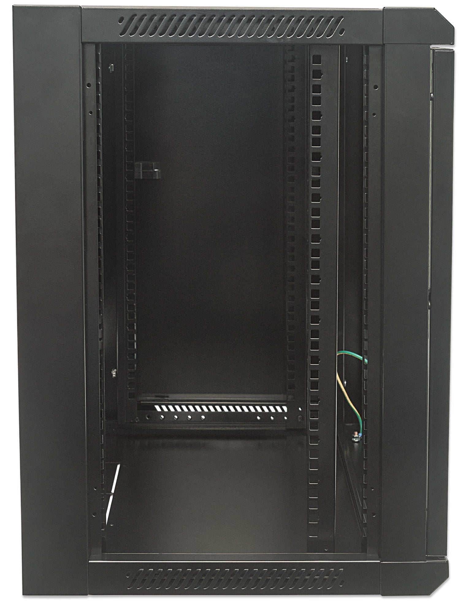 Intellinet 19" netwerkkast wand (standaard), 12U, 450 mm diep, zwart, bouwpakket, max. 60 kg, bruikbare diepte 270–350 mm, metalen & glazen deur, afneembare zijpanelen, montagemateriaal niet inbegrepen - Afbeelding 5
