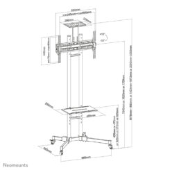Neomounts PLASMA-M1700E TV trolley 32-70" - Afbeelding 19