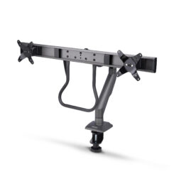 StarTech.com Dual Monitor Arm met Crossbar voor Bureau, Tot 27 inch Schermen, VESA 75x75/100x100, Max 15kg, C-klem, Volledig Scharnierend, Arm met Veermechanisme, TAA - Afbeelding 2