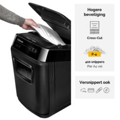 Fellowes AutoMax 200C papiervernietiger Kruisversnippering 23 cm Zwart - Afbeelding 6