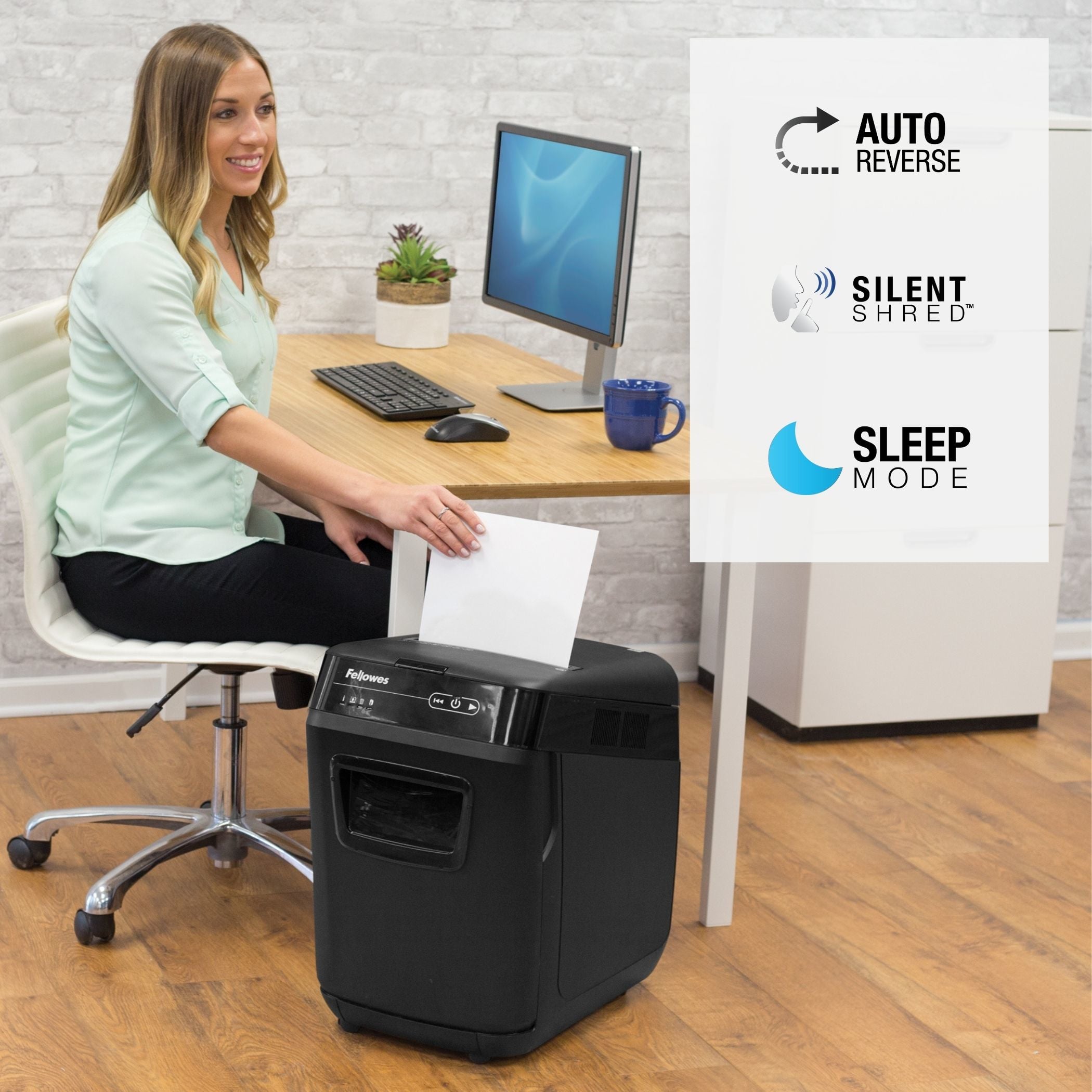 Fellowes AutoMax 200C papiervernietiger Kruisversnippering 23 cm Zwart - Afbeelding 7