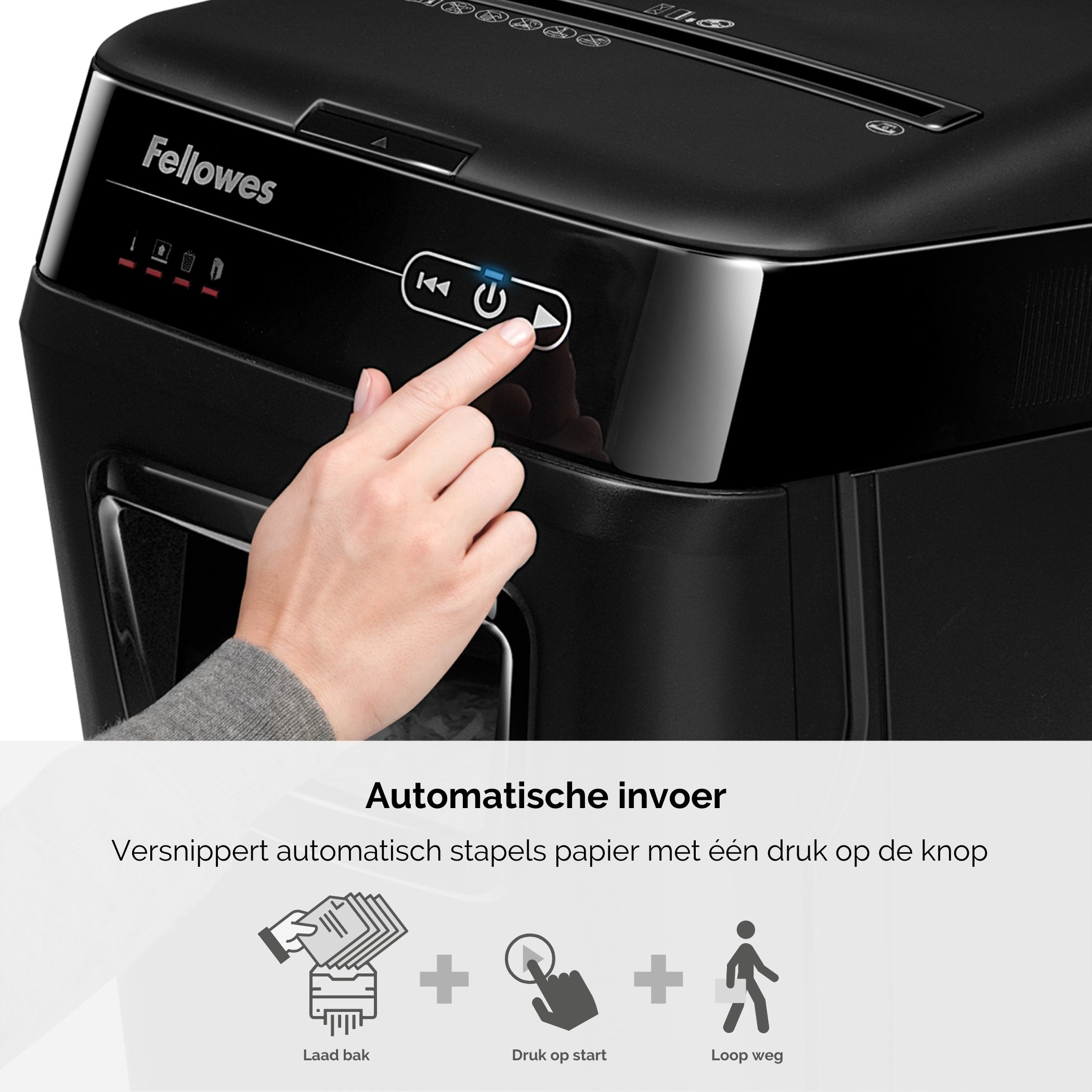 Fellowes AutoMax 200C papiervernietiger Kruisversnippering 23 cm Zwart - Afbeelding 4