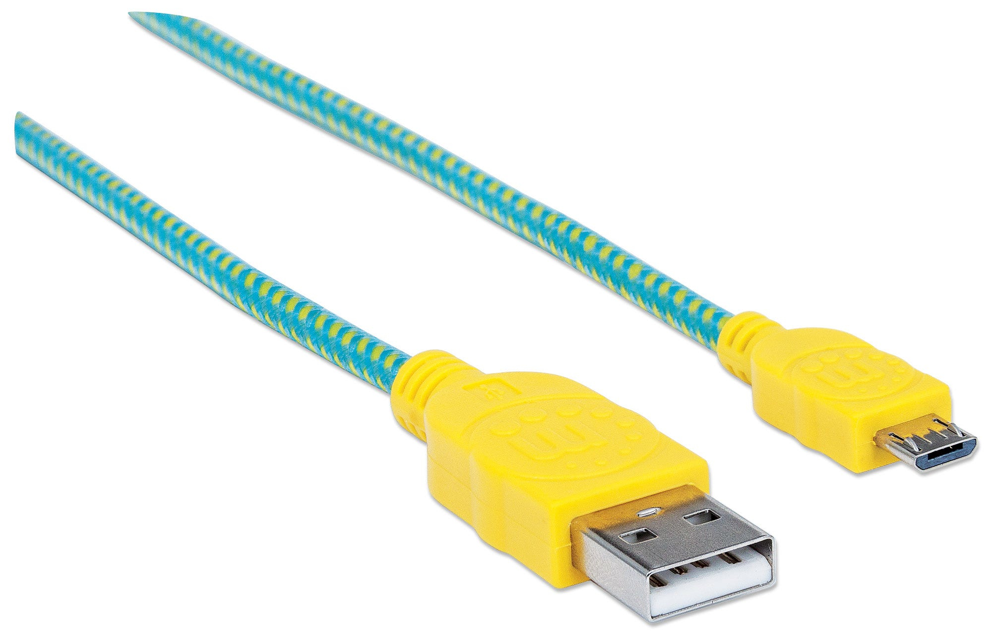 Manhattan 352703 USB-kabel USB 2.0 1,8 m USB A Micro-USB B 0,48 Gbit/s Groen, Geel - Afbeelding 3
