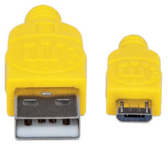 Manhattan 352703 USB-kabel USB 2.0 1,8 m USB A Micro-USB B 0,48 Gbit/s Groen, Geel - Afbeelding 4